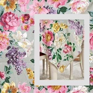 Waterford Yardsley spring floral cotton tablecloth